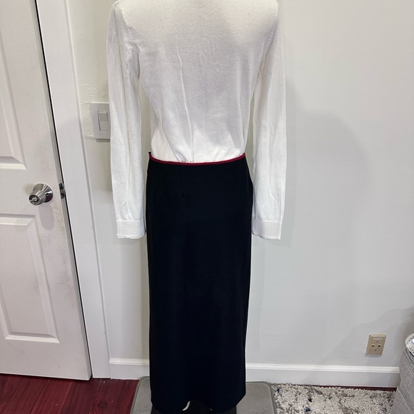 Anne Taylor wool cashmere blend full length wrap skirt stitch design - Picture 4 of 5